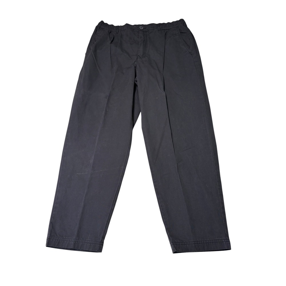 Barbour Mens Navy Blue Cotton Elastic Waist Trousers‎ Pants  Size L W34 L28